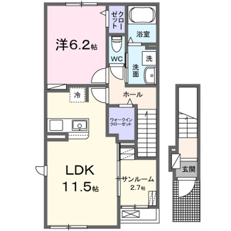 【間取り】 | ソラリスＢ | 間取図