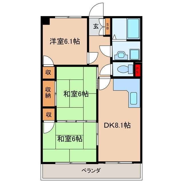 ハイツメロディの間取り