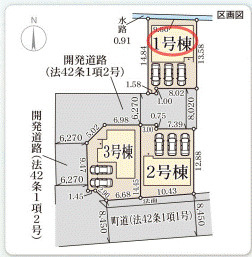 【区画図】 | リーブルガーデン上牧町中筋出作３期 | 区画図