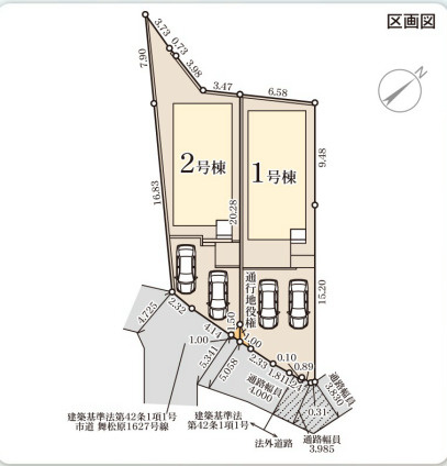 【区画図】 | 福岡市東区舞松原5丁目　2号棟（全2棟）【仲介手数料無料・0円】 | 区画図です。2号棟