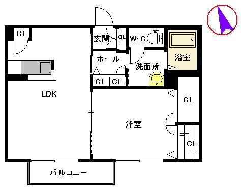 ルーンルディ―Ⅰの間取り