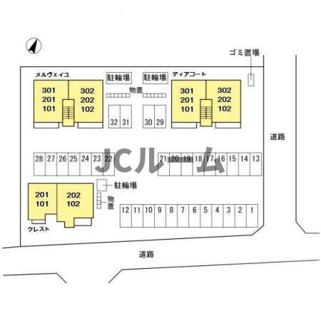 ボナールクレストの区画図