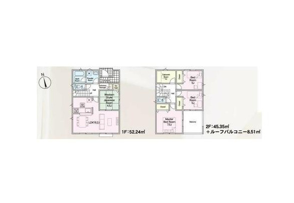 宮ノ陣5丁目新築戸建の間取り
