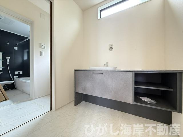 茅ヶ崎市堤　新築戸建の脱衣所|5月23日撮影　建築中　脱衣スペース