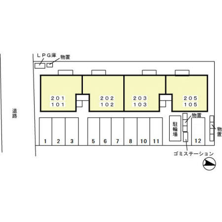 グランディールＭ102の区画図