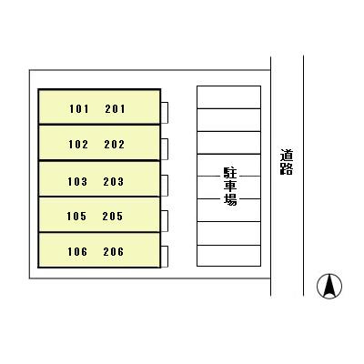 サンステージ東通103の区画図