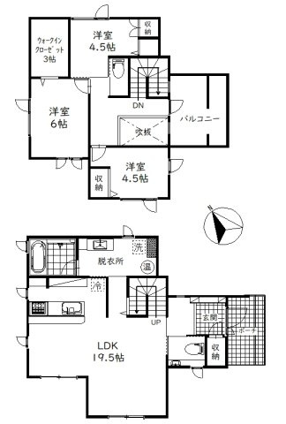 鳥取南5丁目<一条工務店様施工>中古住宅の間取り