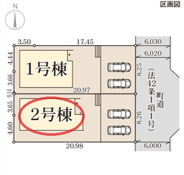 【区画図】 | リーブルガーデン上牧町片岡台第３ | 区画図