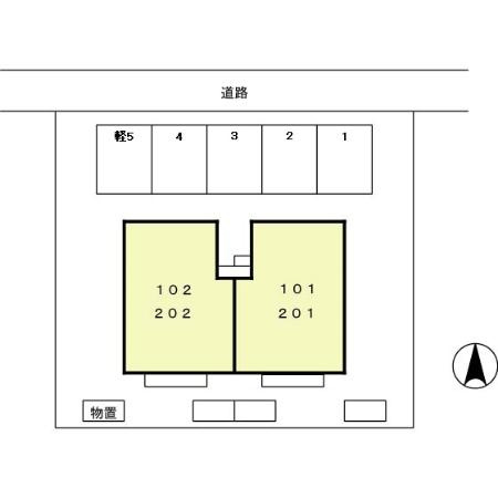 セジュールピース102の区画図