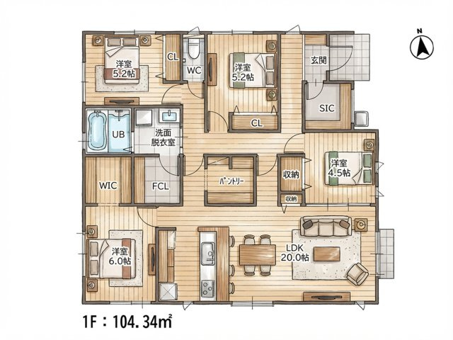 佐賀市大和町大字久池井-11期の間取り|■■1号棟／間取図■■※間取図の家具や家電製品はイメージ画像です。