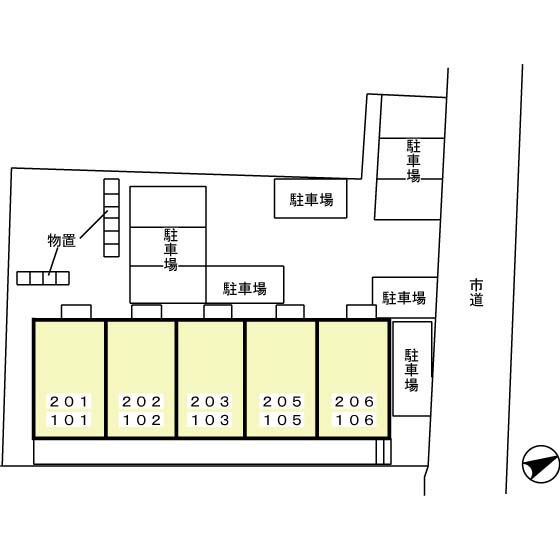 セジュールレーヌ101の区画図