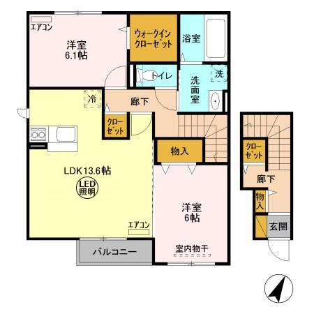 グラマードマレⅢ　Ｄの間取り|間取図