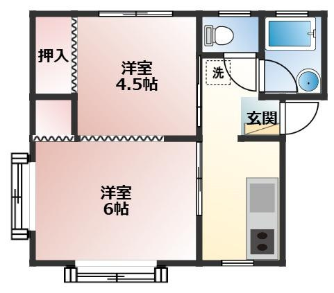 【間取り】 | コーポ松山