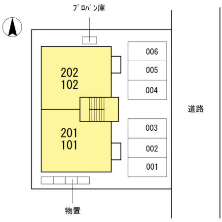 セジュールＡｊ202の区画図
