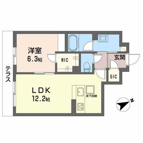 シャーメゾンラフテルの間取り