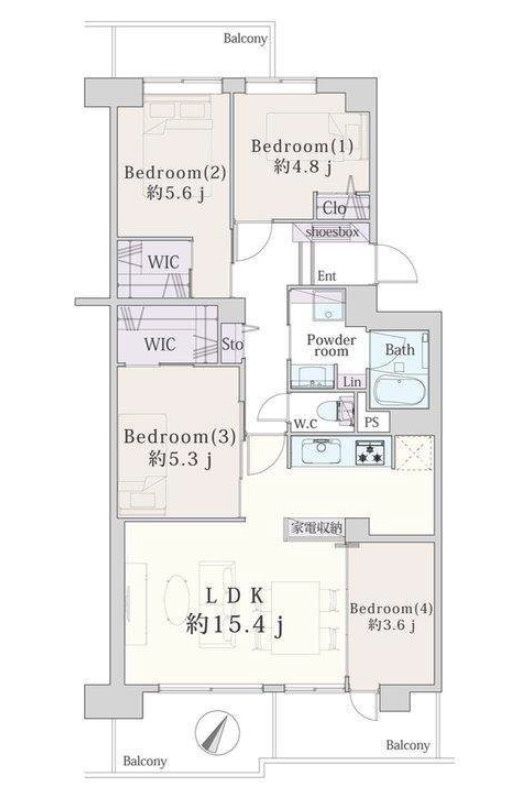 ★仲介手数料無料★多摩川ハイム1号棟（LDK横にユーティリティルームがあり）