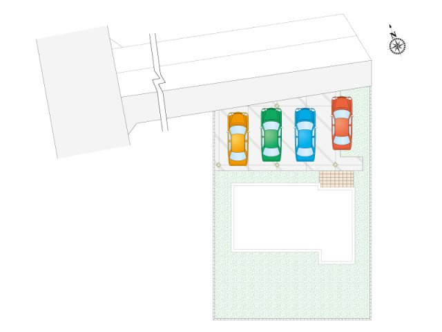 13号棟　敷地面積　300.65㎡(90.94坪)　広い敷地は90坪！駐車スペースは4台可能！急な来客にも困りません！ご家族やご友人と広いお庭でバーベキューなどはいかがでしょうか！