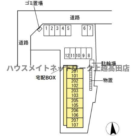 インサイドモートの区画図|配置図