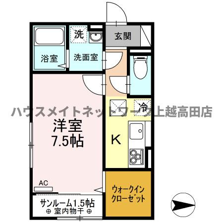 インサイドモートの間取り|間取図