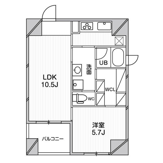 ルクレ堺筋本町レジデンスの間取り