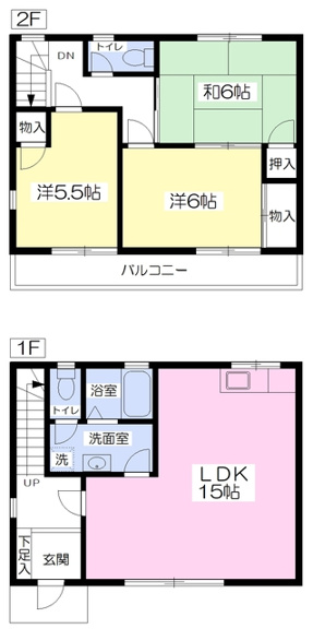 戸建て感覚のテラスハウスです