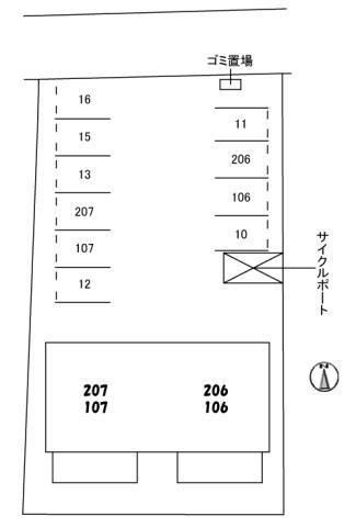パーシモンⅡの駐車場