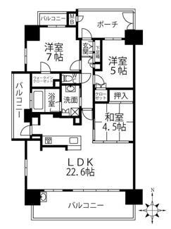 【間取り】 | メゾンドール松屋町１ｓｔ．