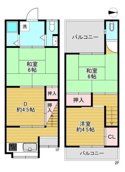【間取り】 | 大阪市旭区太子橋3丁目　中古テラスハウス