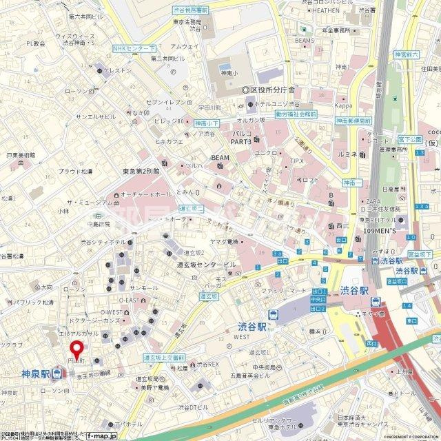 ミディアス渋谷ウエスト【おとり物件なし】#学生・社会人にオススメ！初期費用分割払いOK！の地図