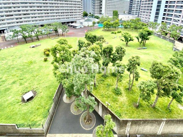 南砂住宅2号棟の中庭|敷地内には緑が多く住環境良好です