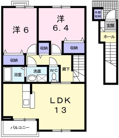 エテルネルＢの間取り