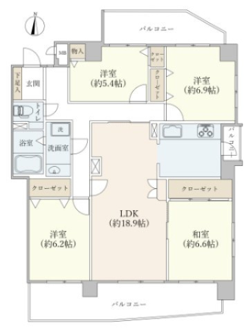 サンマンション・ドゥーシェ猫洞の間取り|間取り4LDK