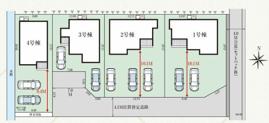 【小名浜住吉5期】　4号棟　◆新生活応援キャンペーン中♪の区画図|全体区画図です。