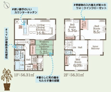 いわき市泉町滝尻第2　7号棟　＼デザイナーズ新築一戸建てが誕生／の間取り|7号棟間取図です。
