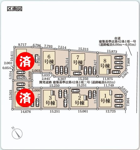 いわき市泉町滝尻第2　新築戸建　6号棟の区画図|区画図です。
