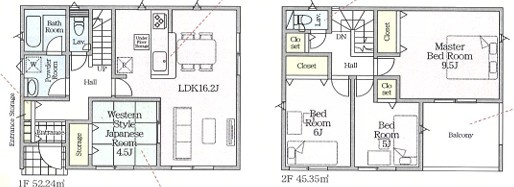【いわき市錦町第32】　1号棟　※必ずもらえる選べるキャンペーン実施中！の間取り|1号棟間取図です。