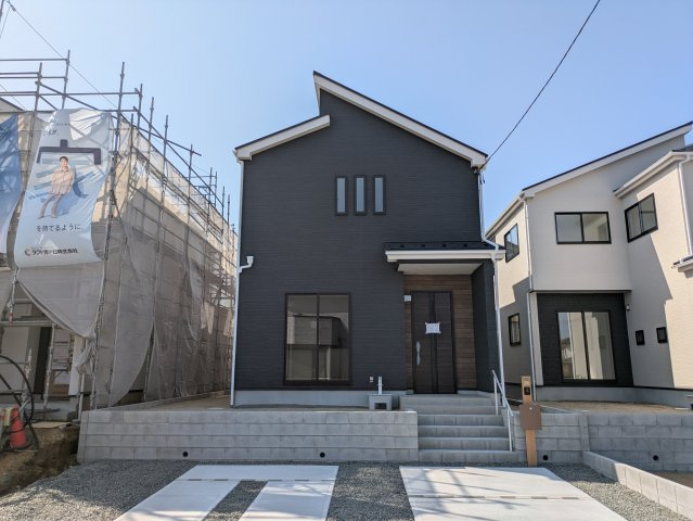 【郷ケ丘　4期】　3号棟　◆新生活応援キャンペーン中！　オール電化新築建売住宅☆・。の外観|同施工　【ハイセンスなシンプルで明るい家】お洒落な新築は気分が上がりますね♪　　ご見学の際はご一緒に周辺環境などもお確かめいただけます♪