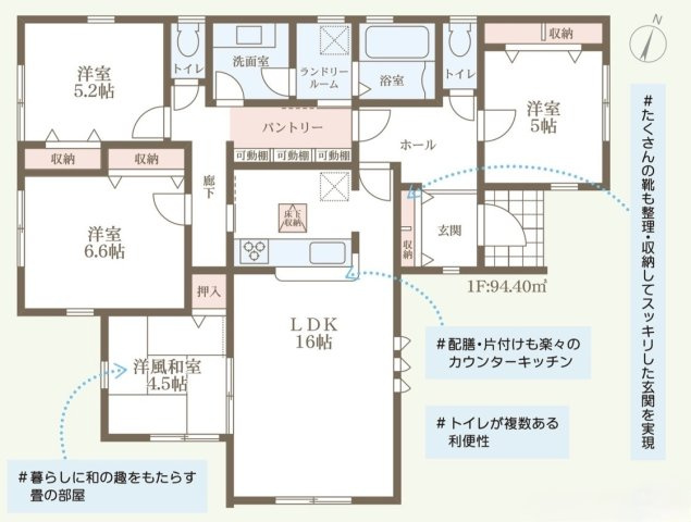 リーブルガーデン川西市向陽台4期の間取り