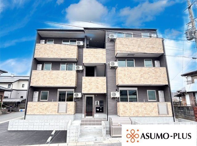 筑紫野市美咲のアパートの外観パース|別号数タイプ