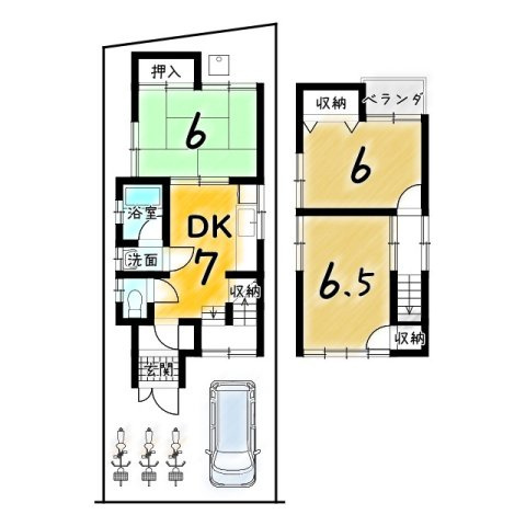 大宅関生町の間取り
