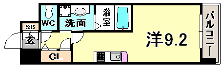 エスリード神戸三宮パークビューの間取り