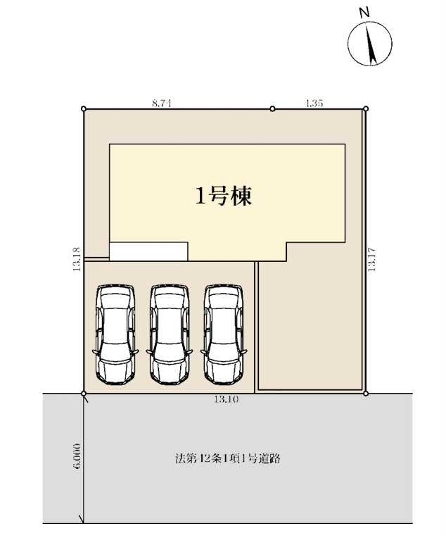 都筑区加賀原1丁目の区画図