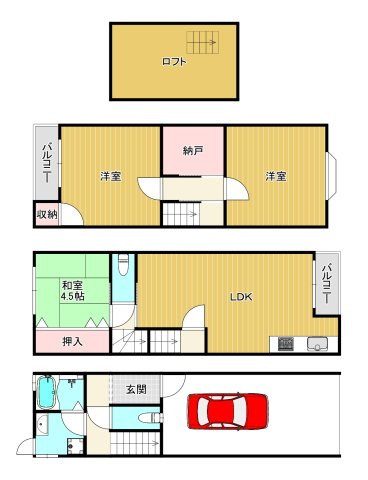 【間取り】 | 鴫野西1丁目戸建て