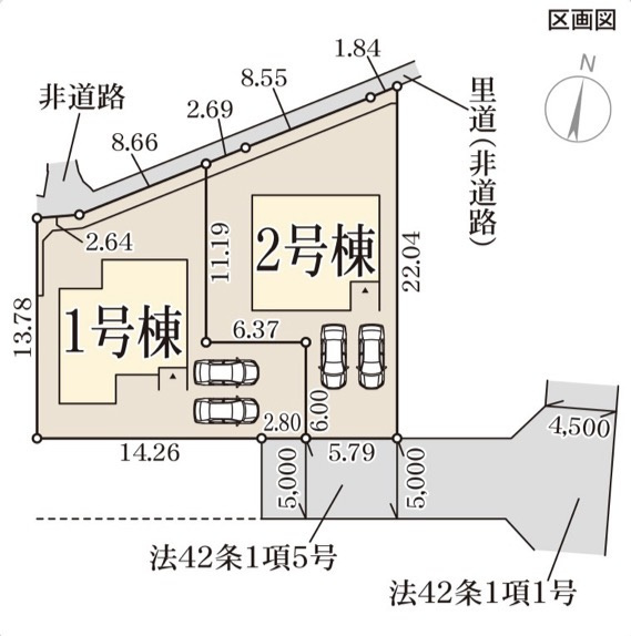 リーブルガーデン斑鳩町龍田3期の区画図