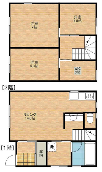 【間取り】 | フォレス中今泉A棟