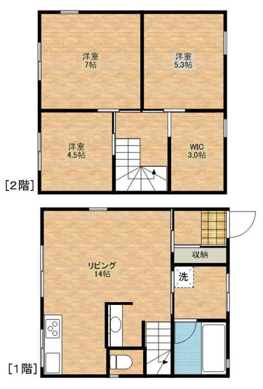 【間取り】 | フォレス中今泉C棟