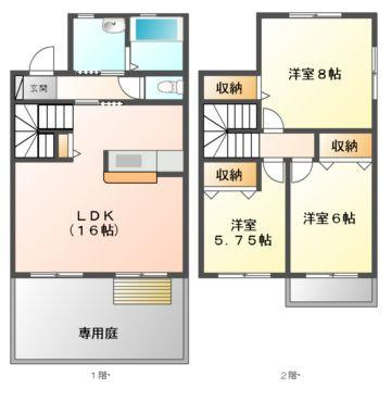 Ｌｉｚｚａ－６（リッザ６）の間取り