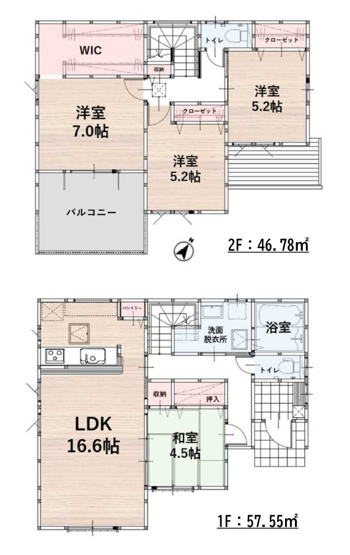 【間取り】 | 福岡市南区若久5丁目5期　1号棟（全1棟）【仲介手数料無料・0円】 | 平日、土日祝日もお好きな日時にご見学可能です。お気軽にお問合せ下さい。