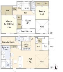 東酒々井１丁目　中古戸建の間取り