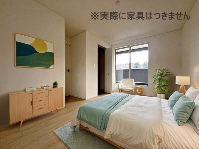 新築戸建・新築建売　二本松市郭内第5　二本松北小・二本松第一中の洋室|画像はバーチャルホームステージングの加工による演出で、実際の家具は付きません。